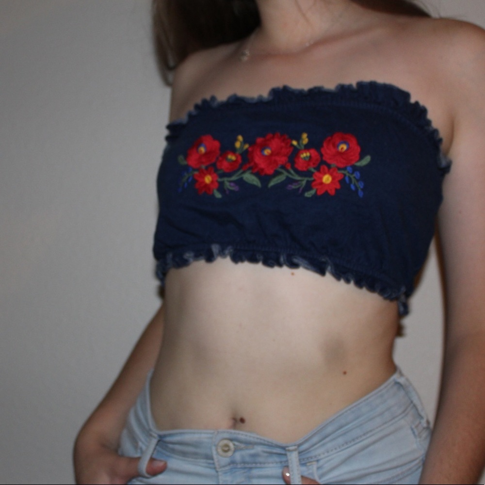 floral tube top